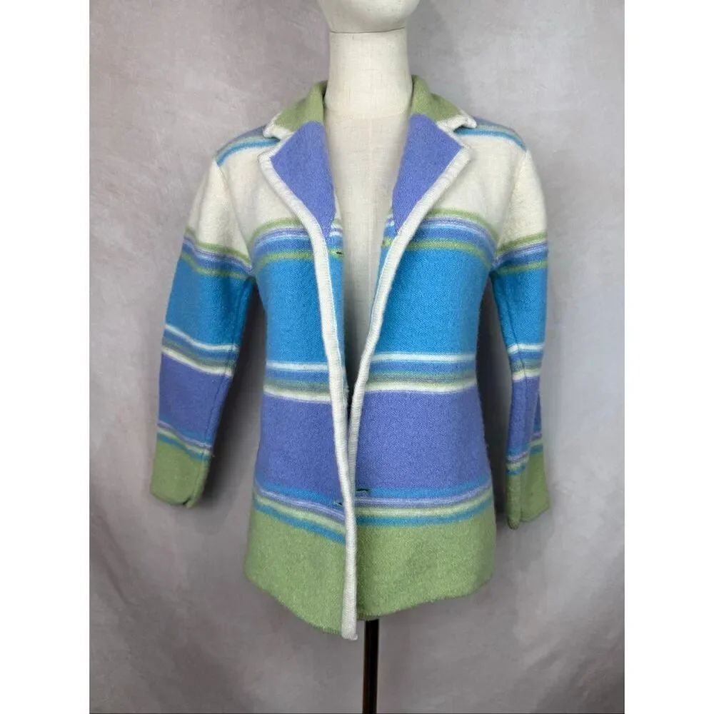 Vintage Wondra Wool 100% Wool Cardigan Sweater Size Small